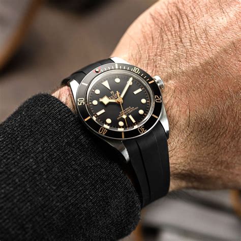 tudor black bay rubber strap|black bay 58 rubber strap.